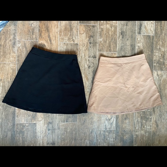 Express A-line skirts! Lot of two, Black and Tan. - Picture 1 of 4